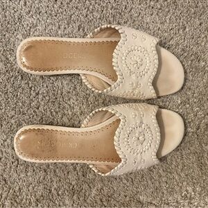 White Leather Jack Roger’s sandals
